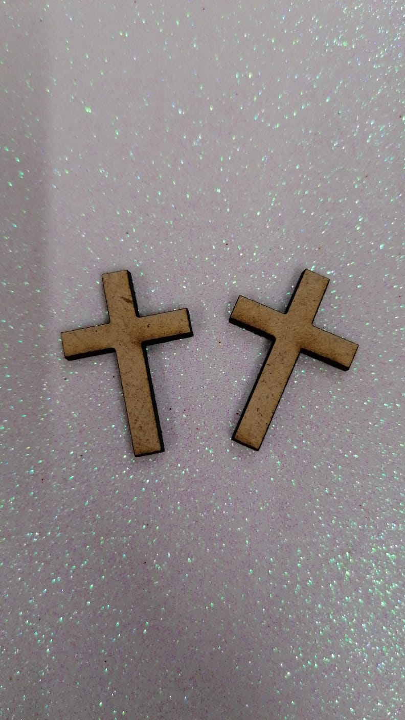 MDF CROSS MINI 2pc 3mm - DIY Hardware & Crafts