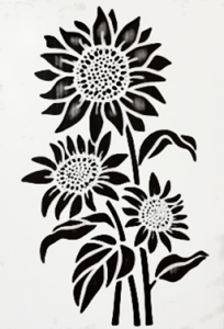 STENCIL SUNFLOWERS - DIY Hardware &amp; Crafts