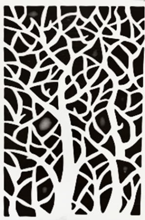STENCIL WOODS AT NIGHT - DIY Hardware &amp; Crafts